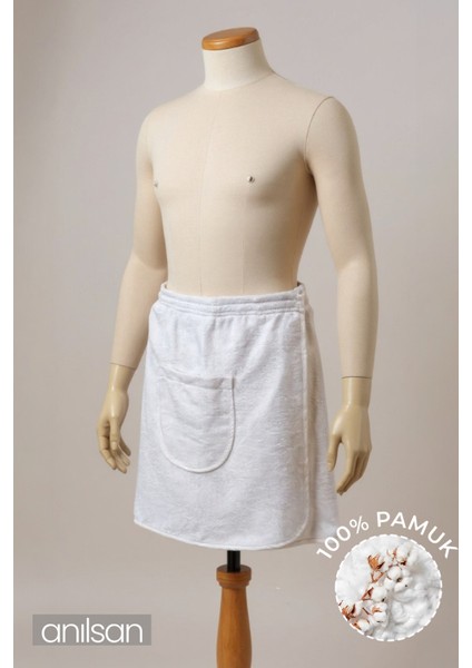 %100 Pamuk Kısa Spa & Hamam Için Sauna Havlusu – Belden Lastikli Cırtcırtlı Cepli Etek Model fırsatları