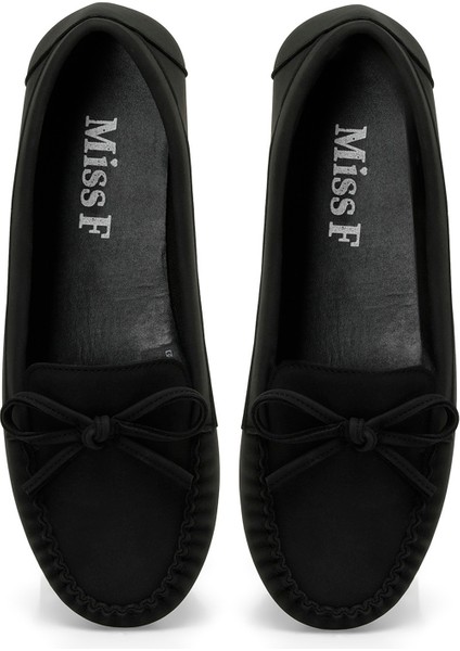 DS20054 4fx Siyah Kadın Loafer