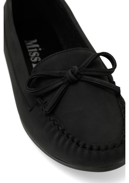 DS20054 4fx Siyah Kadın Loafer