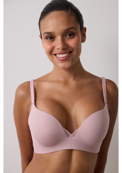 Kirli Pembe Eliza Balensiz Push Up Sütyen
