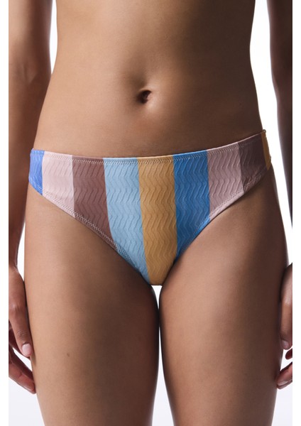 Keira Stripe Çizgili Slip Bikini Altı