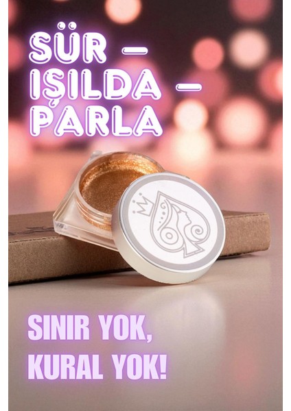 Cream Glitter Bronz Simli Göz ve Yüz Farı - 2 modelleri