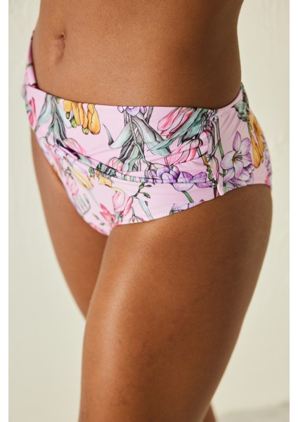 Filipa Çiçek Desenli Twist Bikini Altı