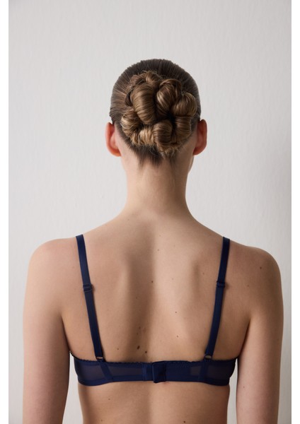 Broderie Wire Lacivert Sütyen