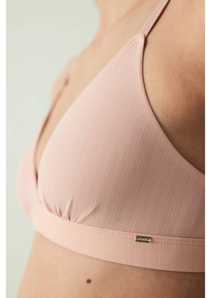 Gül Kurusu Balensiz Dolgusuz Mikro Üçgen Sütyen