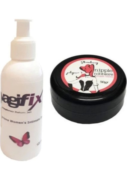 Mucizevi Nipple Nibblers Tingle Balm 50ML Çilekli Göğüs Bakım Kremi + Genital Bakım Kremi 120 ml