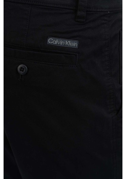 Erkek Slim Fit Pamuklu Chino Pantolon - Siyah modelleri