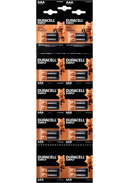 Duracell Ince Pil Alkalin 20 Parça (5263)