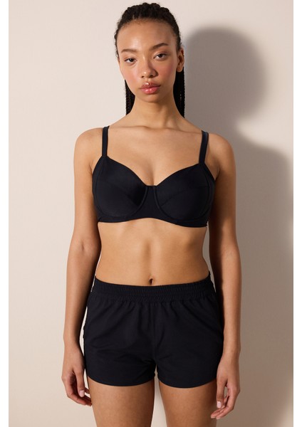 Plus Balen Siyah Bikini Üstü