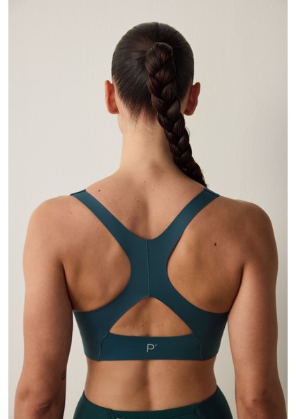 #İzbırakmaz Koyu Yeşil Orta Destek Zero Feel Spor Sütyeni