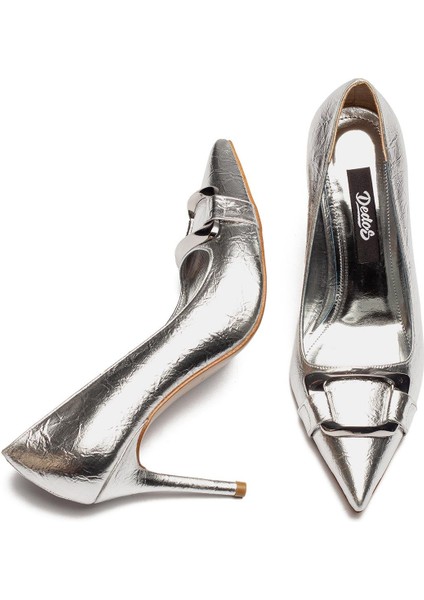 Metal Tokalı Yüksek Topuklu Kadın Abiye Ayakkabı 110 modelleri