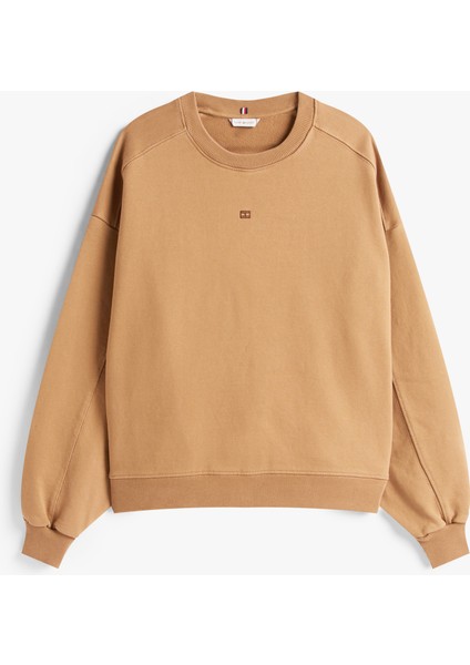 Tonal Flag Mdrn Terry Swtshrt Kadın Kahverengi Sweatshirt - WW0WW45754 indirimleri