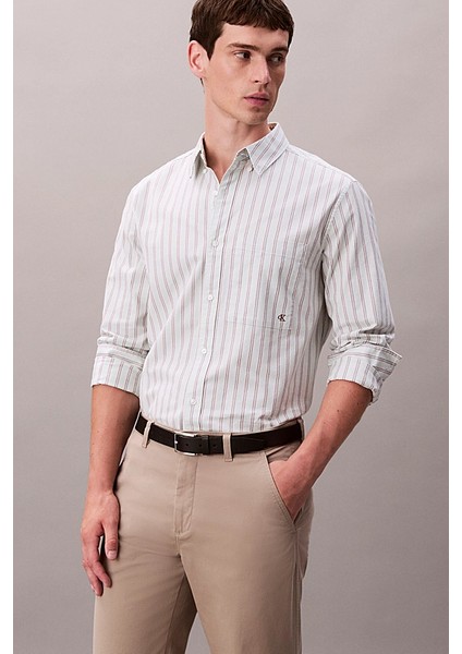 Erkek Slim Fit Pamuklu Chino Pantolon - Bej fırsatları