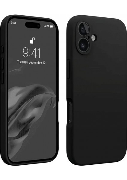 iPhone 16 Plus Kılıf First Silikon - Siyah
