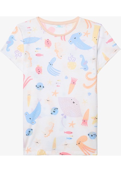Kız Çocuk Underwater Pamuklu 2li Pijama Takımı