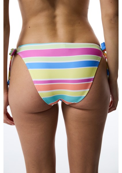 Donna Çizgili Brazilian Bikini Altı