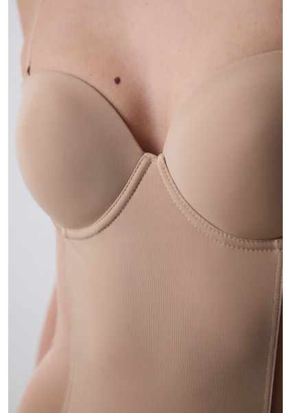 Bej Premium Bodysuit Korse