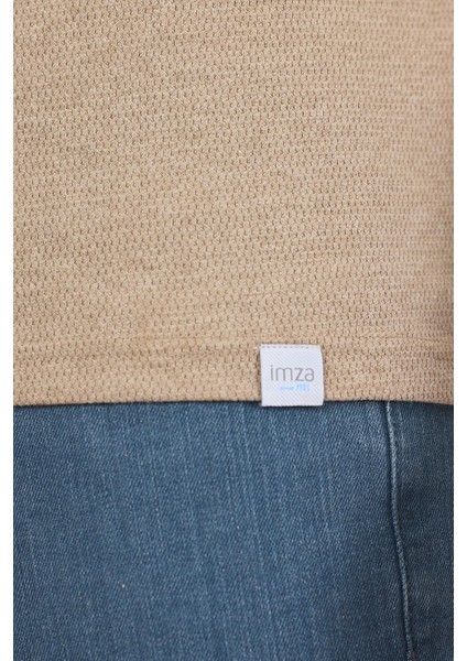 Kahverengi Kısa Kol Düz Suprem Polo Yaka Cepsiz Pamuklu Casual Slim Fit Tişört 1011250164_402