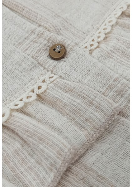 Fırfır Dantel Detaylı %100 Pamuk Müslin Kumaş Bebek ve Çocuk Kız Ikili Takım modelleri