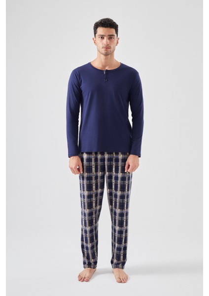 Micro Süet Patlı Düğme Detaylı Erkek Pijama Takımı fiyatları