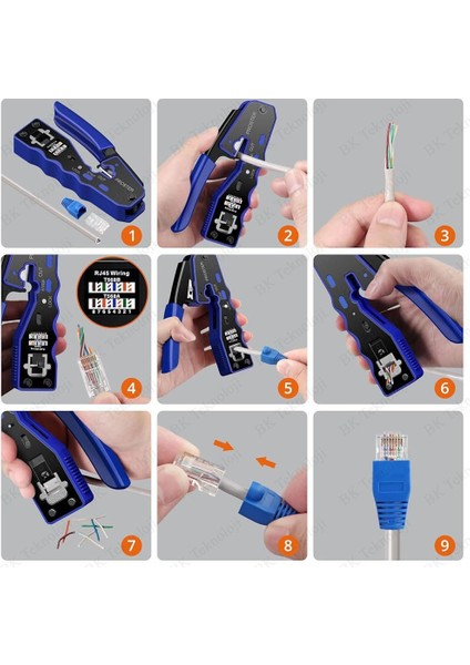 Çok Fonksiyonlu Yeni Nesil EZ-RJ45 Konnektör Sıkma Pensesi fırsatları