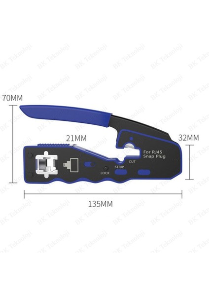 Çok Fonksiyonlu Yeni Nesil EZ-RJ45 Konnektör Sıkma Pensesi indirimleri