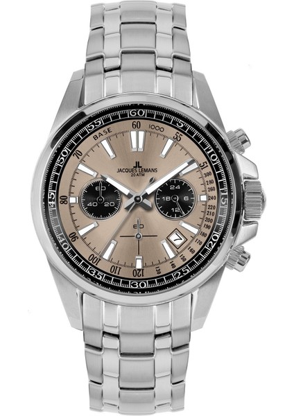 Liverpool JL.1-2117ZG Quartz Çelik Gri Kahverengi Kadran 20 Atm 44 mm Erkek Kol Saati