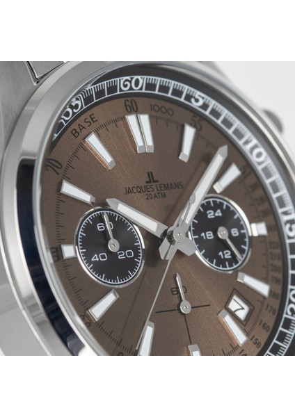 Liverpool JL.1-2117ZG Quartz Çelik Gri Kahverengi Kadran 20 Atm 44 mm Erkek Kol Saati modelleri