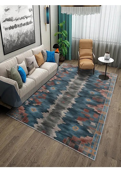 , Makinede Yıkanabilir, Kaymaz Taban, Dijital Baskı, Çok Renkli, Salon Halısı, Oturma Odası Halısı, Mutfak Halısı ve Yolluk