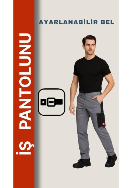 Allium İş Pantolonu – Hafif, Dayanıklı ve Çok Cepli Rahat Tasarım