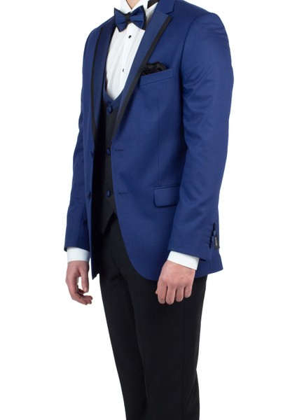 Lacivert Gabardin Mono Yaka Astarlı Yelekli 6 Drop Slim Fit Dar Kesim Smokin Damatlık 1001190153 fiyatları