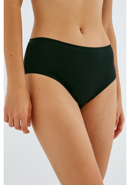 Siyah Pamuklu Fresh Basic Cover Yüksek Bel Slip Külot