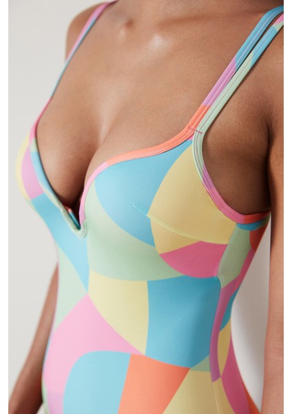 Aqua Push Up Çok Renkli Mayo