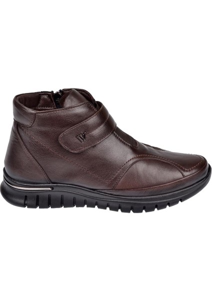 Hakiki Deri Comfort Kadın Bot VOY-9411 Kahve