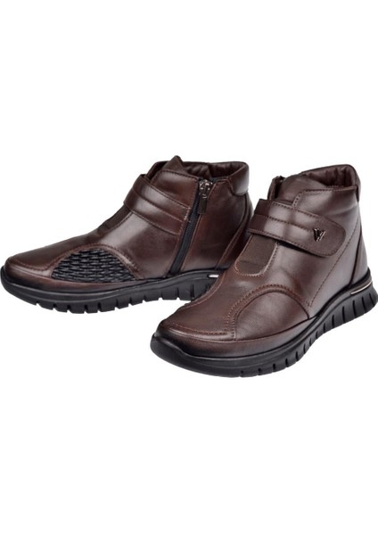 Hakiki Deri Comfort Kadın Bot VOY-9411 Kahve