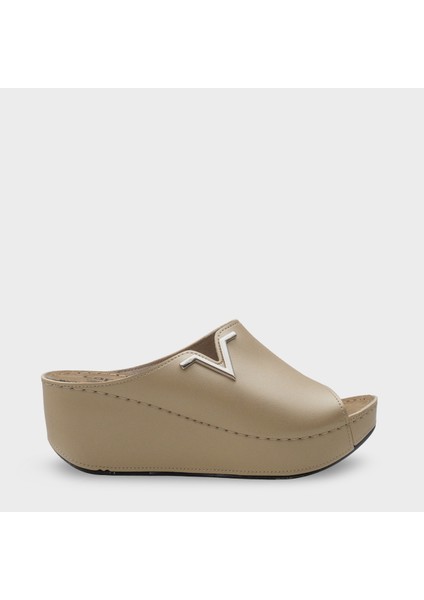 Kailey 6145 Kadın Dolgu Topuklu V Toka Terlik