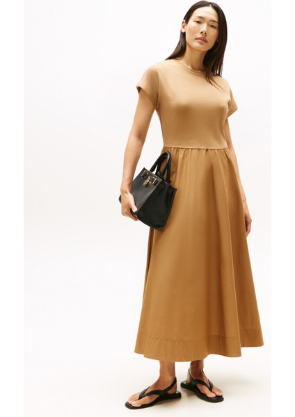 Modern Cody Mıdı Mıx F&f Drs Kadın Kahverengi Elbise - WW0WW46711