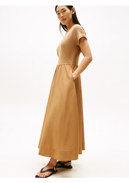 Modern Cody Mıdı Mıx F&f Drs Kadın Kahverengi Elbise - WW0WW46711 fiyatları