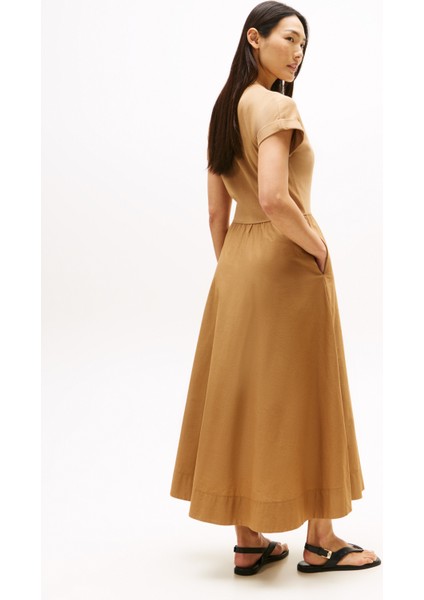 Modern Cody Mıdı Mıx F&f Drs Kadın Kahverengi Elbise - WW0WW46711 modelleri