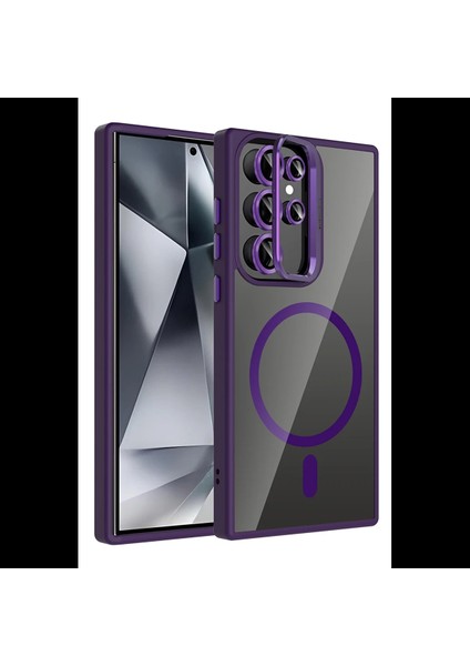 Samsung Galaxy S23 Ultra Remim Lensli Magsafe Standlı Kapak