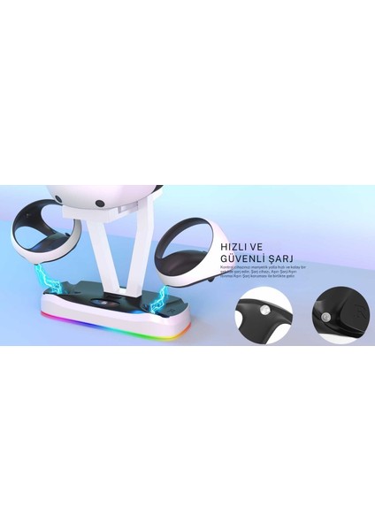 Ps5 Vr2 Sanal Gerçeklik Gözlüğü Uyumlu Şarj Standı – Hızlı Şarj Istasyonu, Kulaklık & Vr gözlük aparatlı fiyatları