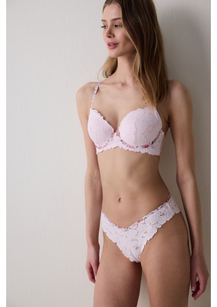 Laluce Lace Pembe Sütyen