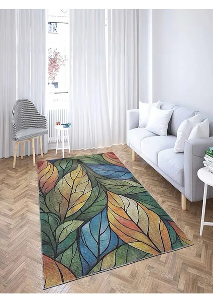 , Makinede Yıkanabilir, Kaymaz Taban, Dijital Baskı, Çok Renkli, Salon Halısı, Oturma Odası Halısı, Mutfak Halısı ve Yolluk
