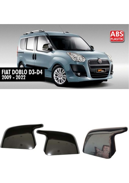 Fiat Doblo 2 2010-2022 Batman Yarasa Ayna Kapağı Piano Black