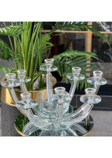 Sekiz Kollu Şamdan-8 Kollu Şamdan- Ahtapot Şamdan Mumluk fiyatları