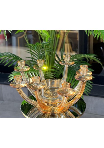 Sekiz Kollu Şamdan-8 Kollu Şamdan- Ahtapot Şamdan Mumluk modelleri