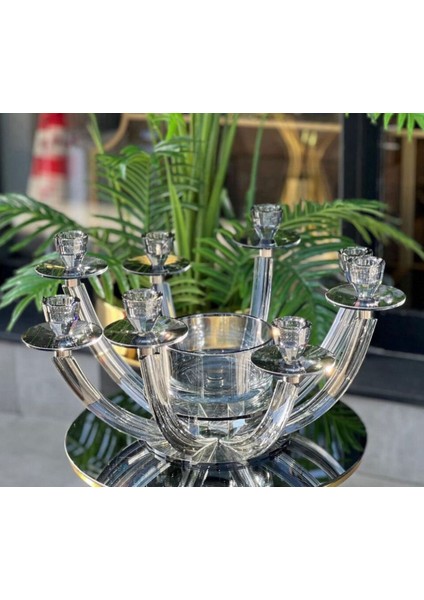 Sekiz Kollu Şamdan-8 Kollu Şamdan- Ahtapot Şamdan Mumluk fırsatları