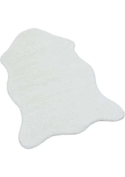 Solo 1611 Beyaz - Tüy Dökmez Kaydırmaz Tabanlı Modern Peluş Halı modelleri