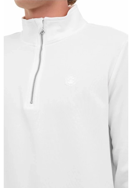 BS47 Hzip Yarim Fermuarli Erkek Sweat - Ekru fırsatları