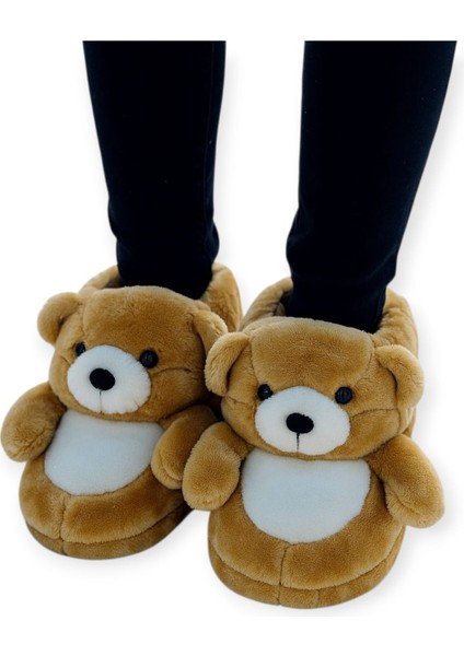 Kışlık Kadın Peluş Panduf Ayıcık Figürlü Lisanlı Panduf fiyatları